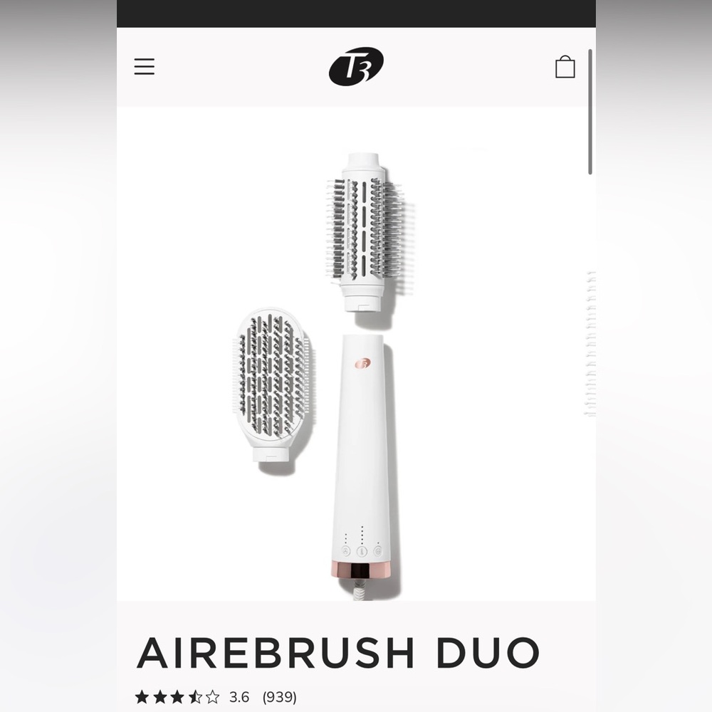 T3 Airebrush Duo hot air blow dry brush